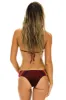 VELVET RETRO BIKINI BOTTOM - WINE sold by Aviator Nation