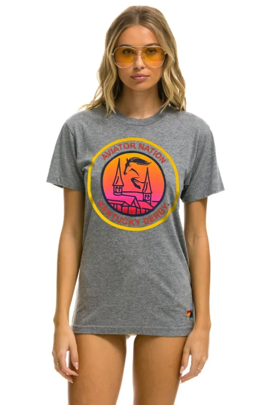 KENTUCKY DERBY 2024 TEE - HEATHER GREY made by Aviator Nation
