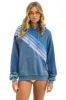 CROSS STRIPE RELAXED PULLOVER HOODIE - FADED WATER sold by Aviator Nation