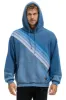 CROSS STRIPE RELAXED PULLOVER HOODIE - FADED WATER sold by Aviator Nation
