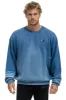 RUGBY STITCH RELAXED CREW SWEATSHIRT - FADED WATER sold by Aviator Nation