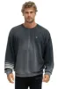 RUGBY STITCH RELAXED CREW SWEATSHIRT - FADED SMOKE sold by Aviator Nation