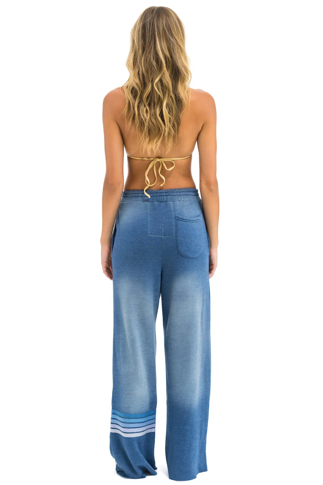 RUGBY STITCH WIDE LEG POCKET SWEATPANTS - FADED WATER sold by Aviator Nation product image thumbnail 5