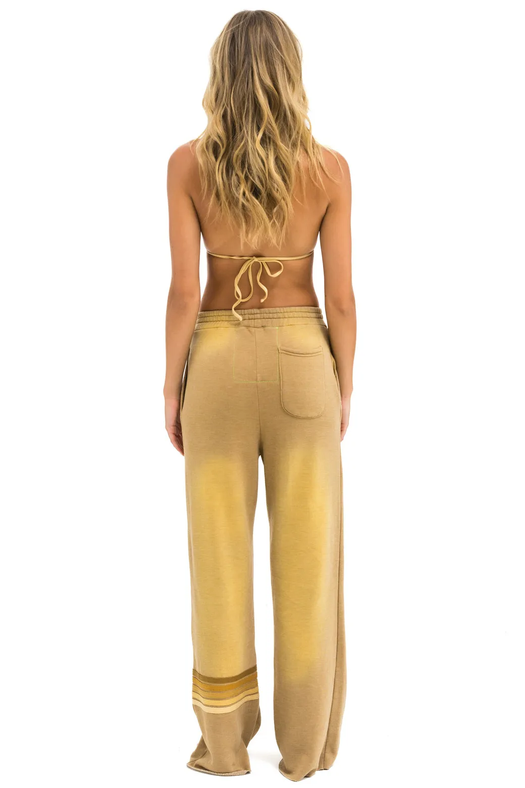 RUGBY STITCH WIDE LEG POCKET SWEATPANTS - FADED TAN sold by Aviator Nation product image thumbnail 5