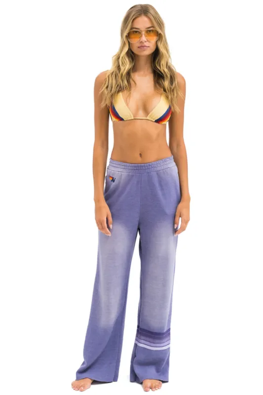 RUGBY STITCH WIDE LEG POCKET SWEATPANTS - FADED GRAPE sold by Aviator Nation