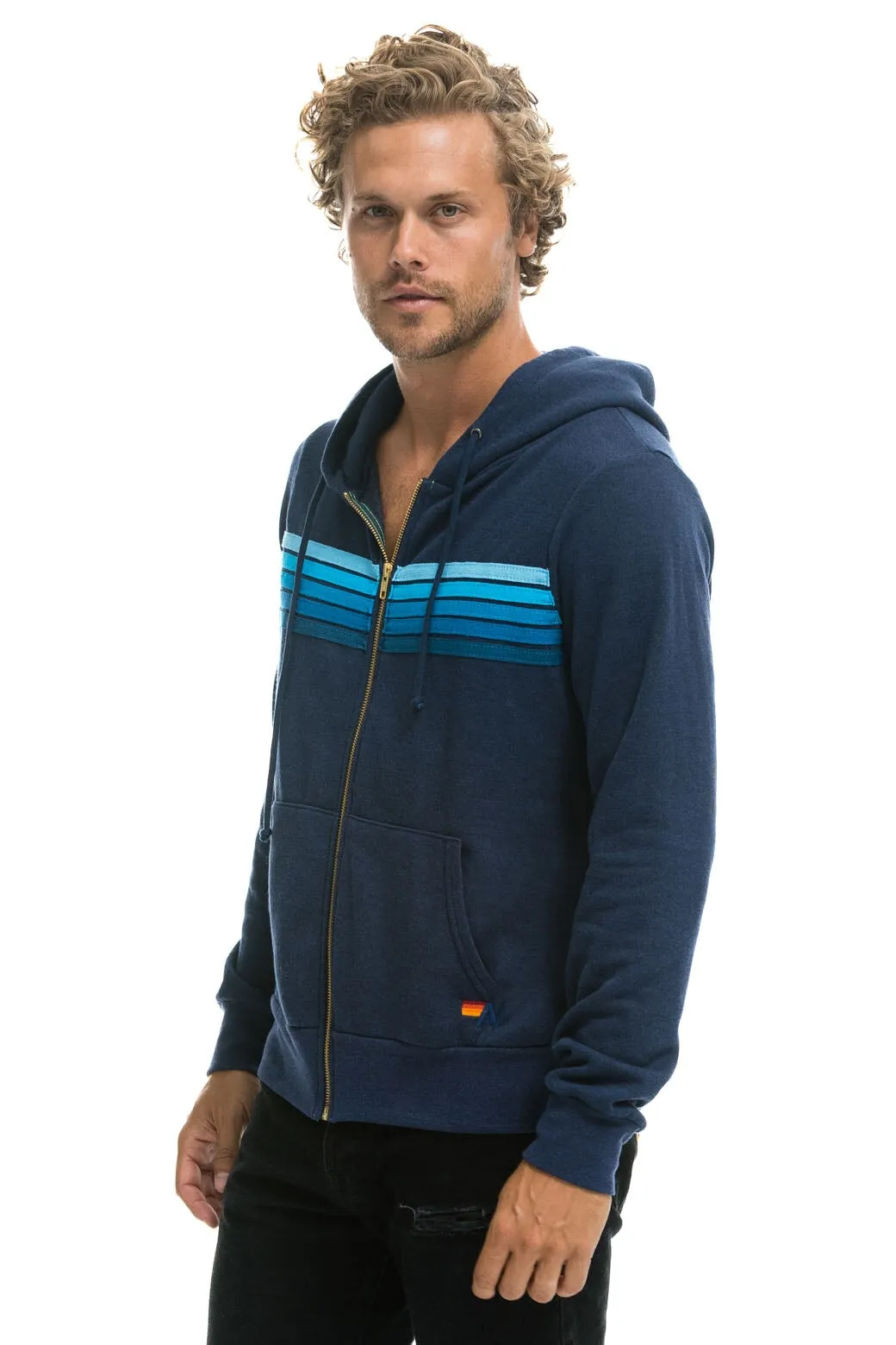 5 STRIPE HOODIE - NAVY // BLUE sold by Aviator Nation product image thumbnail 4