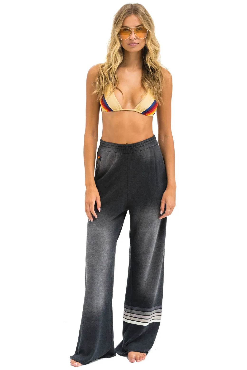 RUGBY STITCH WIDE LEG POCKET SWEATPANTS - FADED SMOKE sold by Aviator Nation