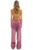 RUGBY STITCH WIDE LEG POCKET SWEATPANTS - FADED BERRY sold by Aviator Nation