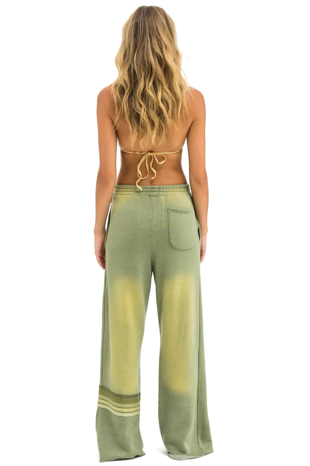 RUGBY STITCH WIDE LEG POCKET SWEATPANTS - FADED ARMY sold by Aviator Nation product image thumbnail 3