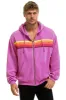 5 STRIPE RELAXED ZIP HOODIE - MAGENTA // ORANGE // YELLOW sold by Aviator Nation