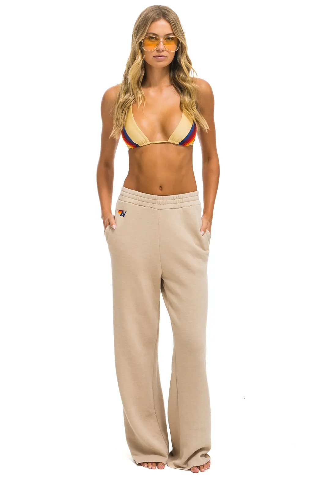 WIDE LEG POCKET SWEATPANTS - SAND sold by Aviator Nation product image thumbnail 3