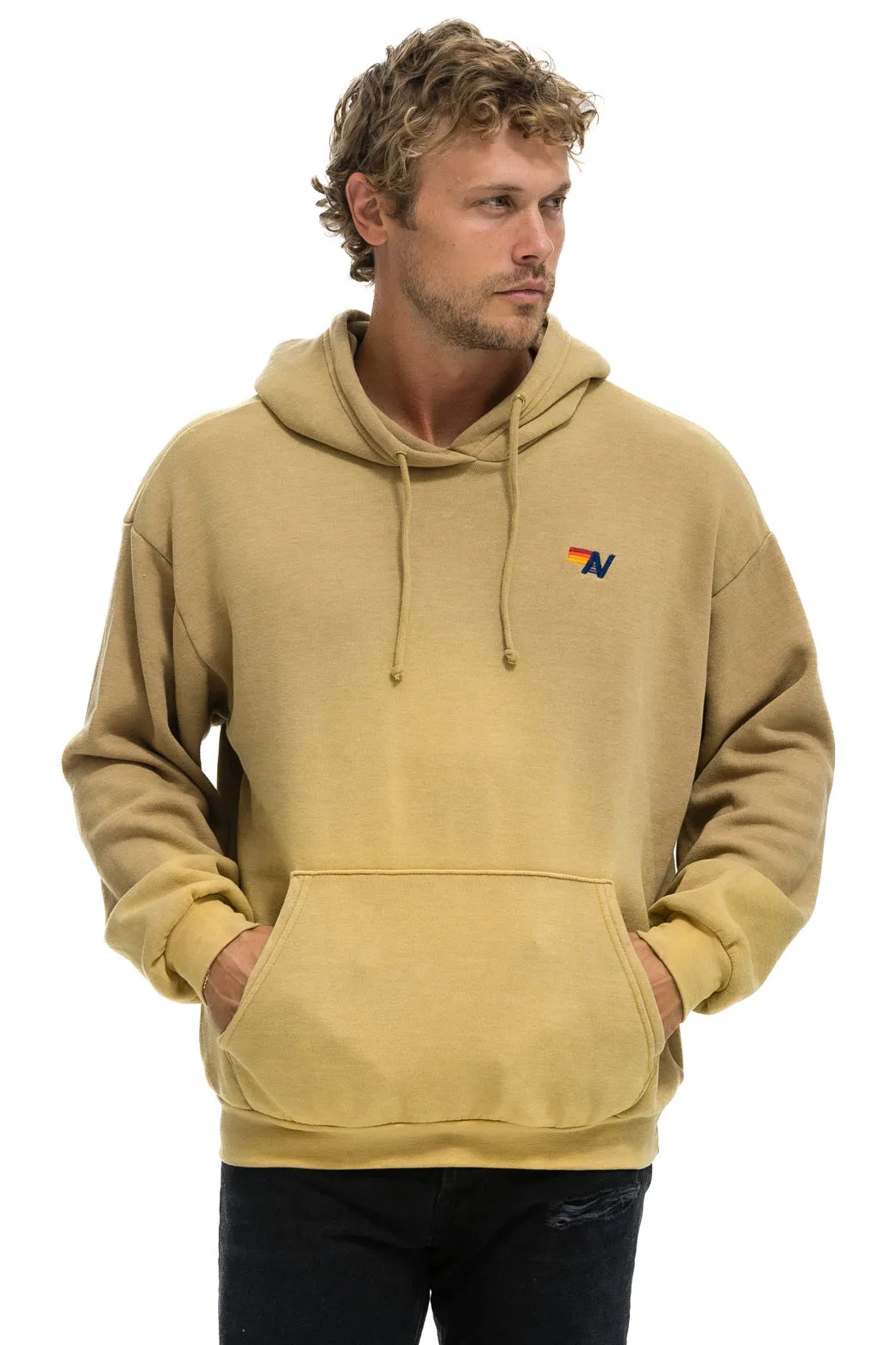 ESSENTIAL RELAXED PULLOVER HOODIE - FADED TAN sold by Aviator Nation product image thumbnail 4