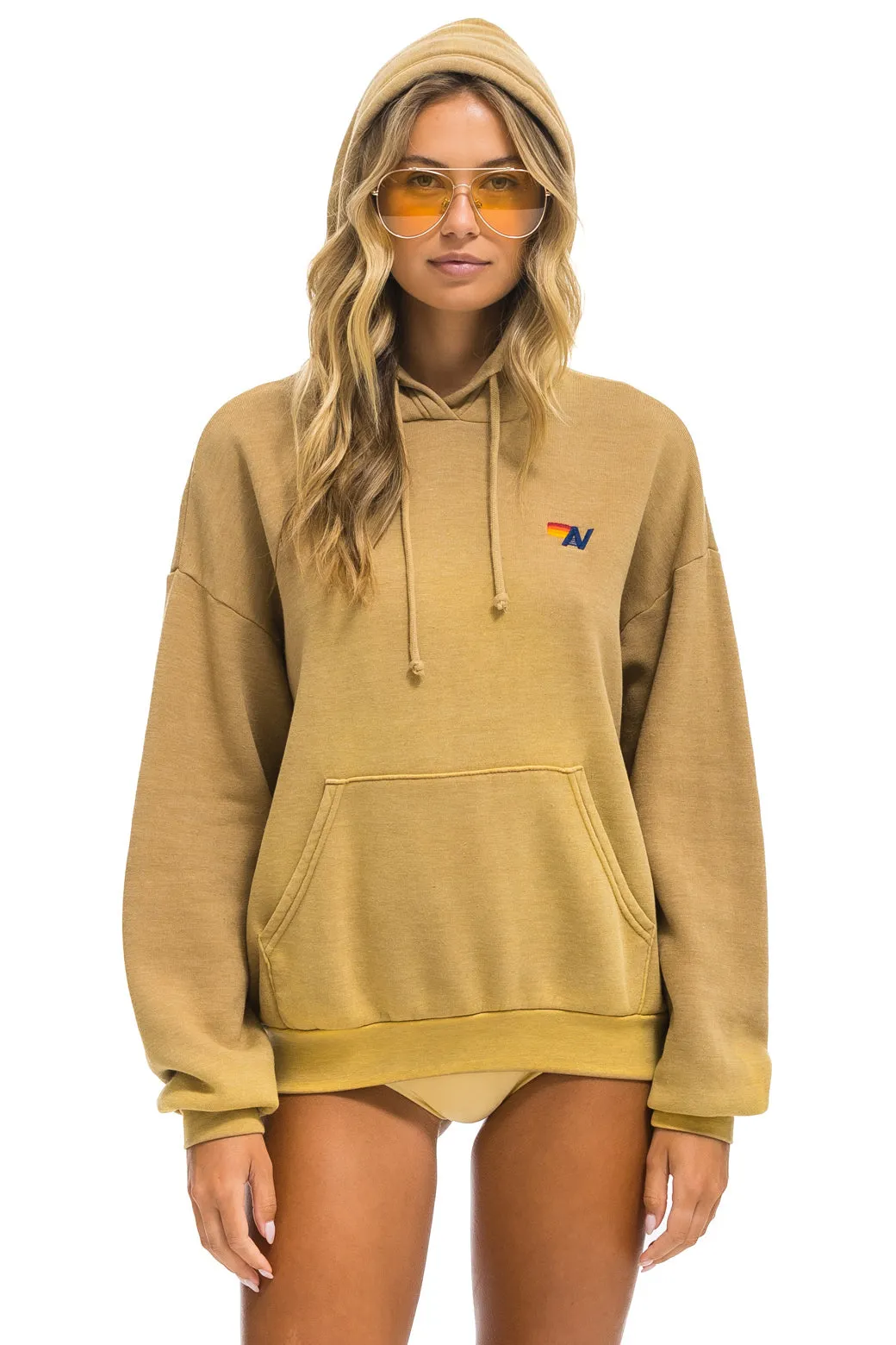 ESSENTIAL RELAXED PULLOVER HOODIE - FADED TAN sold by Aviator Nation