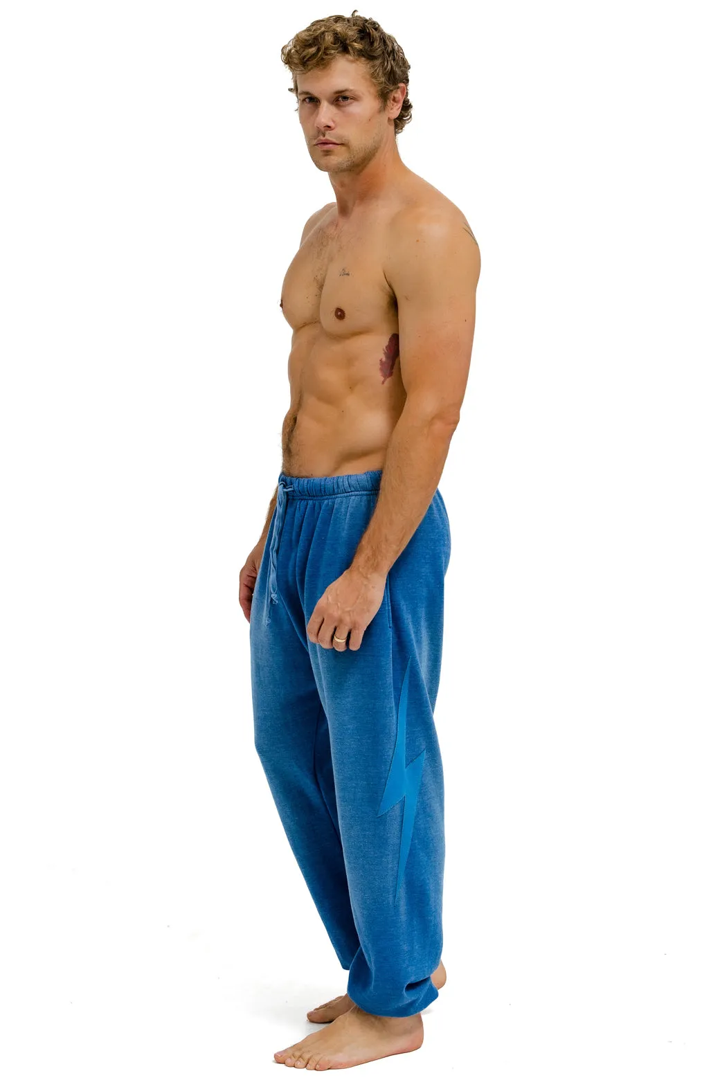 BOLT STITCH SWEATPANTS - FADED WATER sold by Aviator Nation