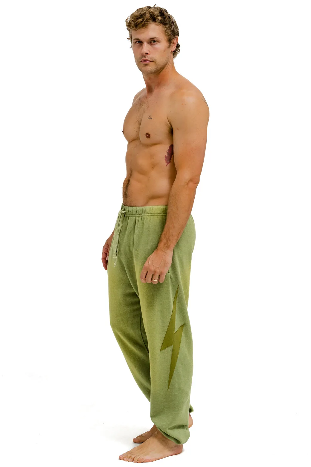 BOLT STITCH SWEATPANTS - FADED ARMY sold by Aviator Nation