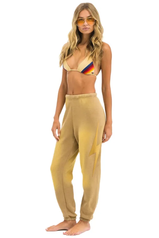 BOLT STITCH SWEATPANTS - FADED TAN sold by Aviator Nation