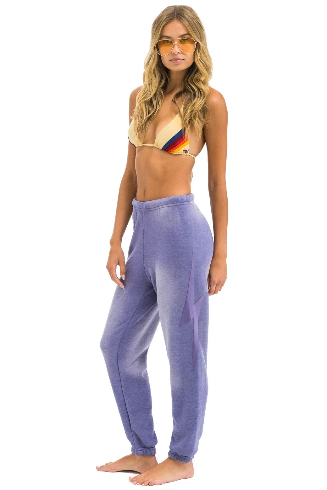 BOLT STITCH SWEATPANTS - FADED GRAPE sold by Aviator Nation