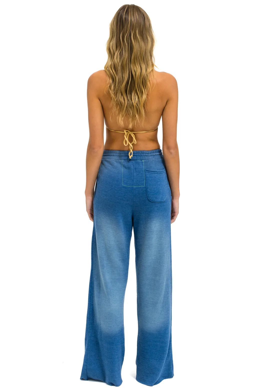 BOLT STITCH WIDE LEG POCKET SWEATPANTS - FADED WATER sold by Aviator Nation product image thumbnail 4