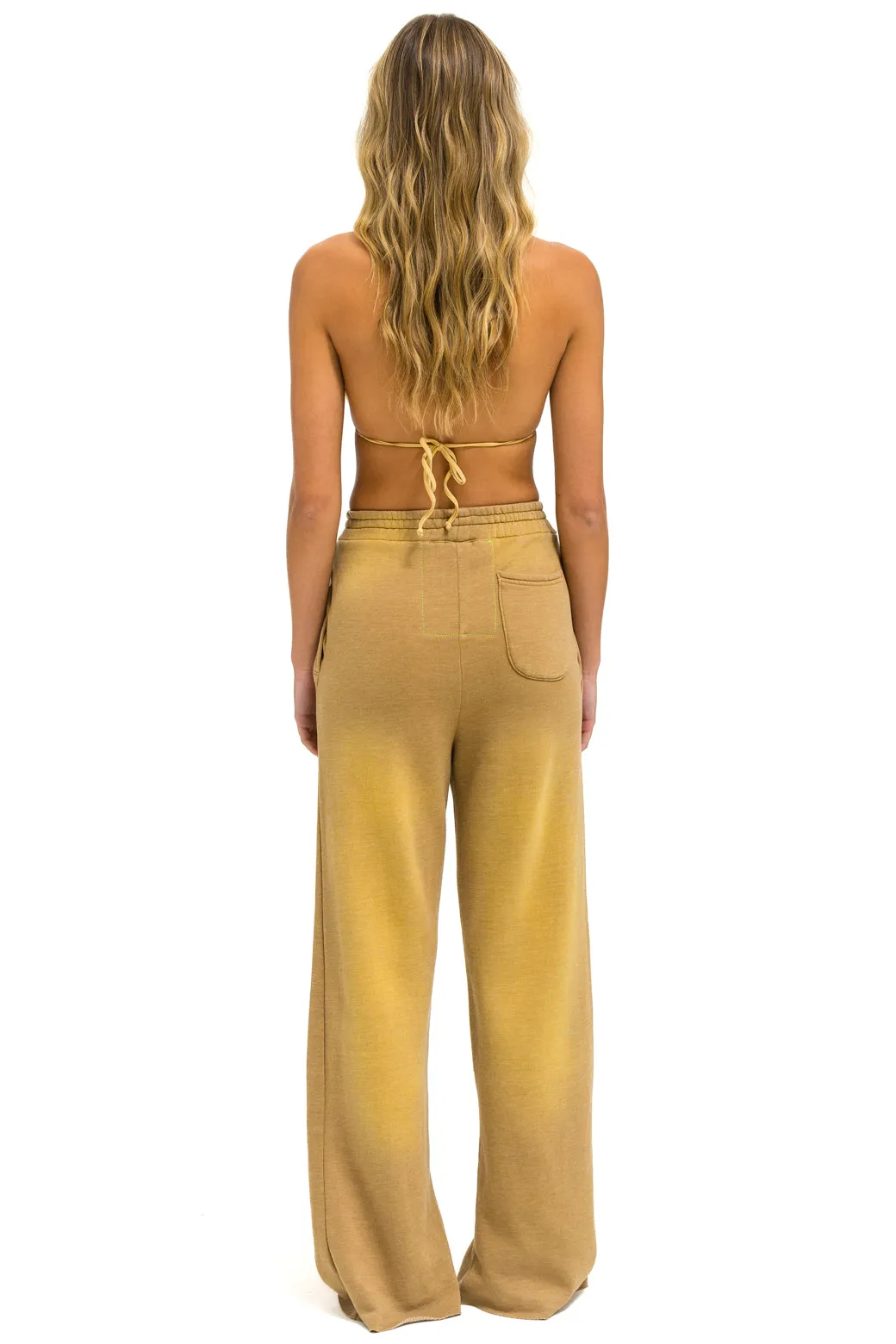 BOLT STITCH WIDE LEG POCKET SWEATPANTS - FADED TAN sold by Aviator Nation product image thumbnail 3