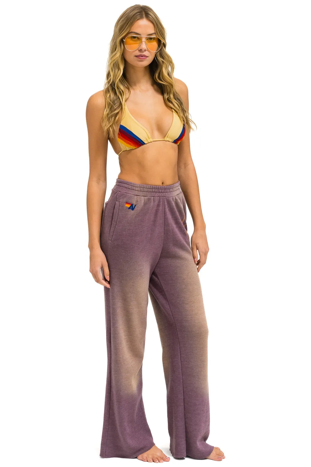 BOLT STITCH WIDE LEG POCKET SWEATPANTS - FADED MOCHA sold by Aviator Nation product image thumbnail 4