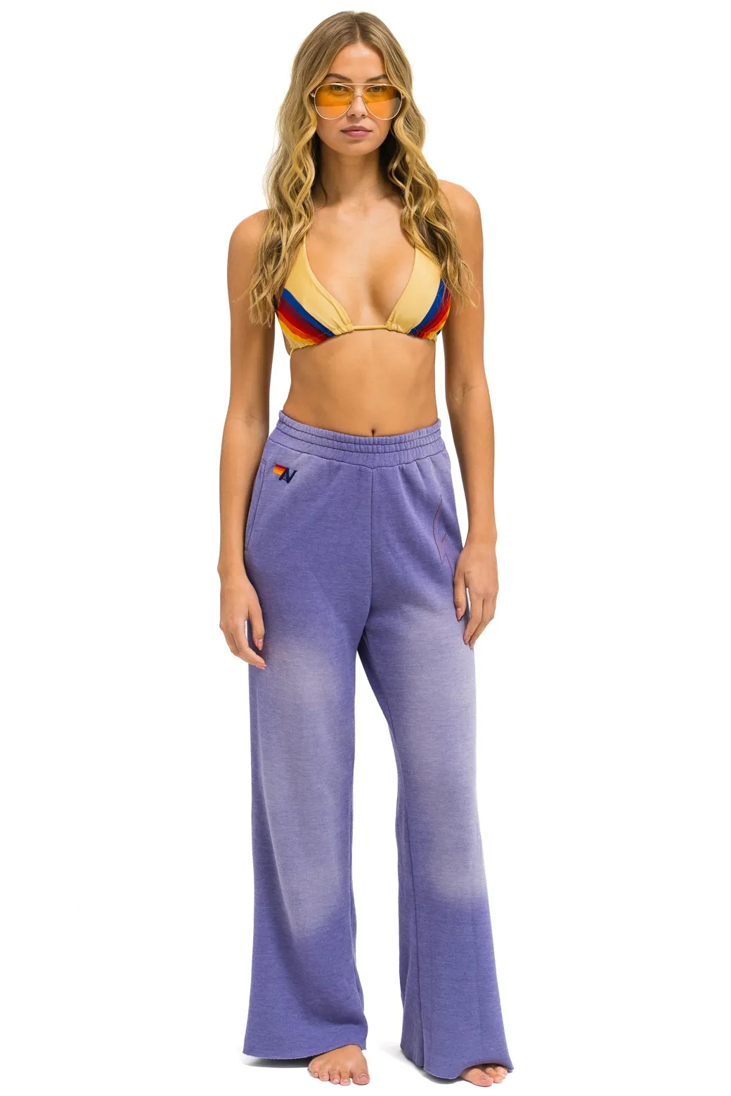 BOLT STITCH WIDE LEG POCKET SWEATPANTS - FADED GRAPE sold by Aviator Nation product image thumbnail 3