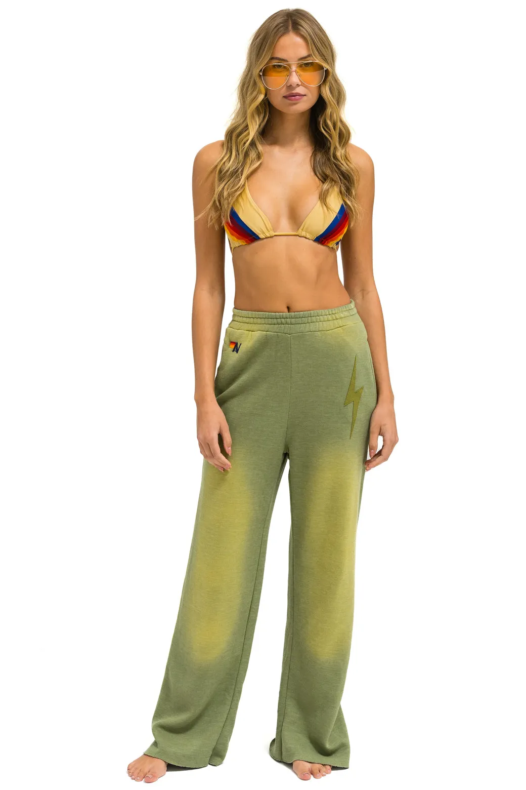 BOLT STITCH WIDE LEG POCKET SWEATPANTS - FADED ARMY sold by Aviator Nation product image thumbnail 2