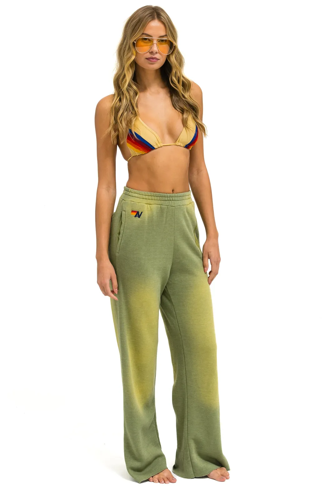BOLT STITCH WIDE LEG POCKET SWEATPANTS - FADED ARMY sold by Aviator Nation product image thumbnail 4