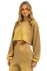 BOLT STITCH CROPPED CREW SWEATSHIRT RELAXED - FADED TAN sold by Aviator Nation