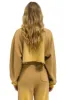 BOLT STITCH CROPPED CREW SWEATSHIRT RELAXED - FADED TAN sold by Aviator Nation