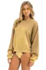 BOLT STITCH 2 RELAXED CREW SWEATSHIRT - FADED TAN sold by Aviator Nation