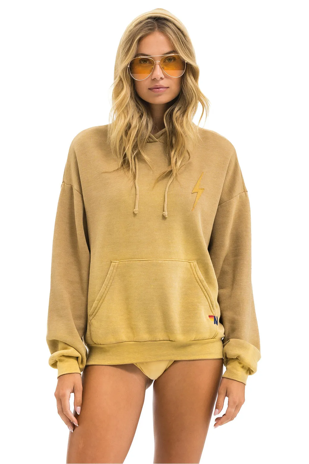 BOLT STITCH 2 RELAXED PULLOVER HOODIE - FADED TAN sold by Aviator Nation