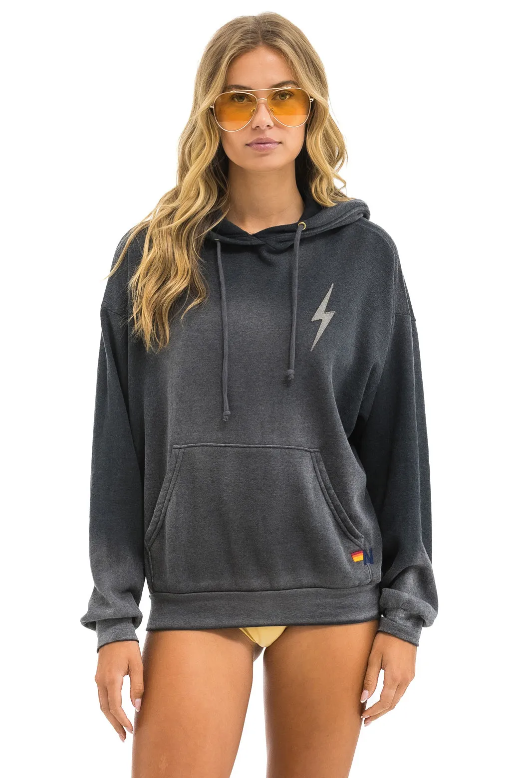 BOLT STITCH 2 RELAXED PULLOVER HOODIE - FADED SMOKE sold by Aviator Nation product image thumbnail 3