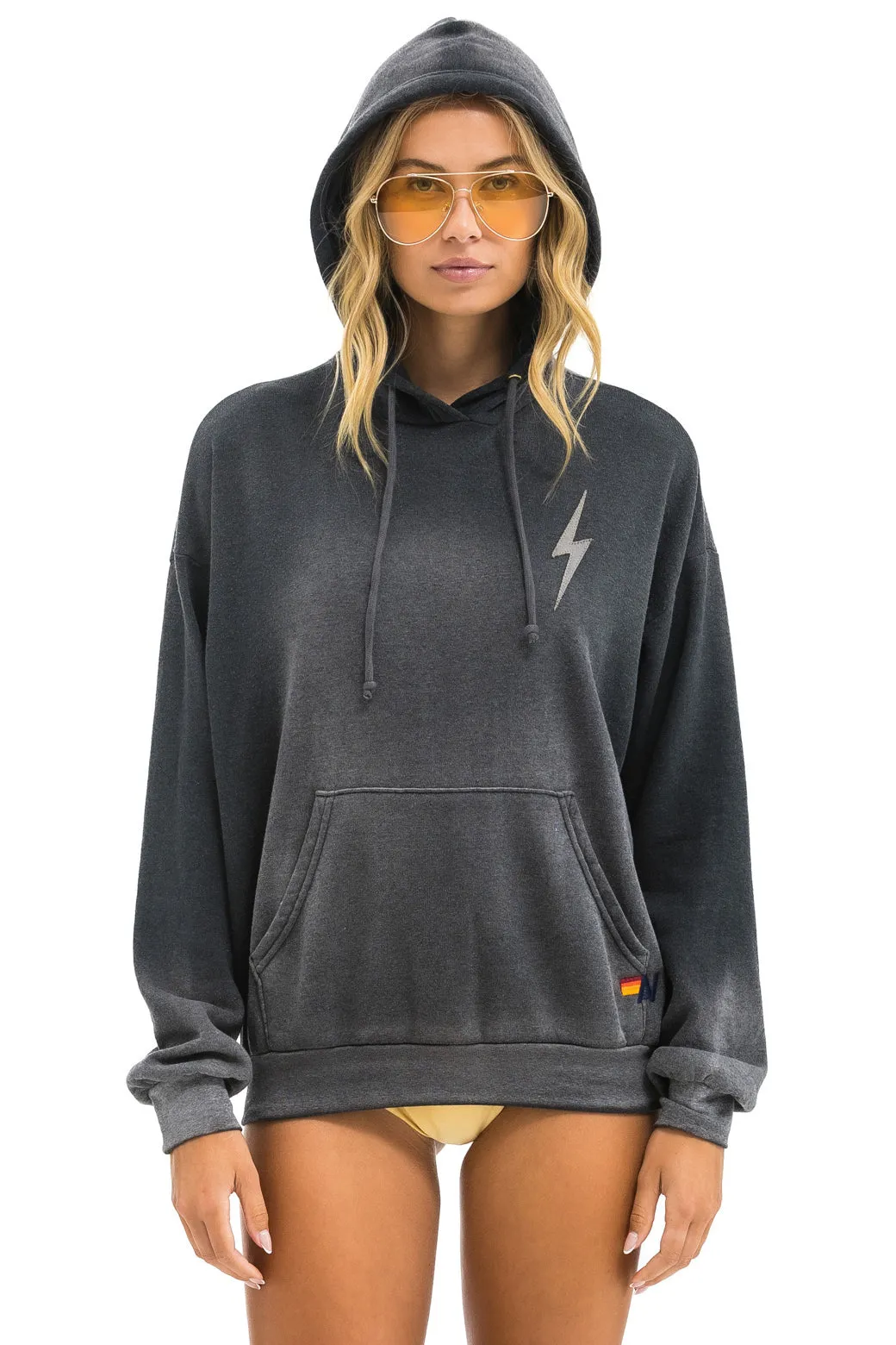 BOLT STITCH 2 RELAXED PULLOVER HOODIE - FADED SMOKE sold by Aviator Nation