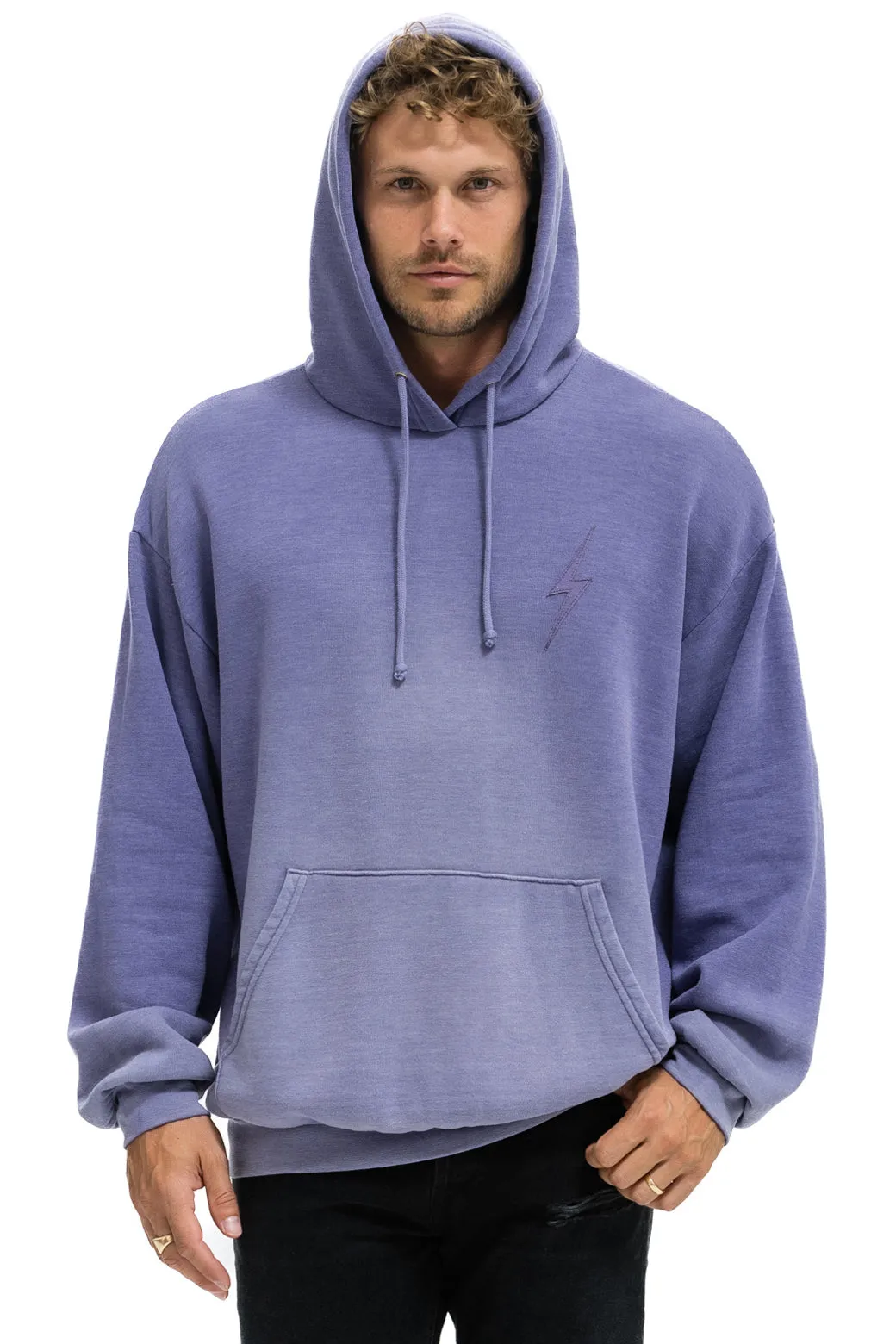 BOLT STITCH 2 RELAXED PULLOVER HOODIE - FADED GRAPE sold by Aviator Nation product image thumbnail 2