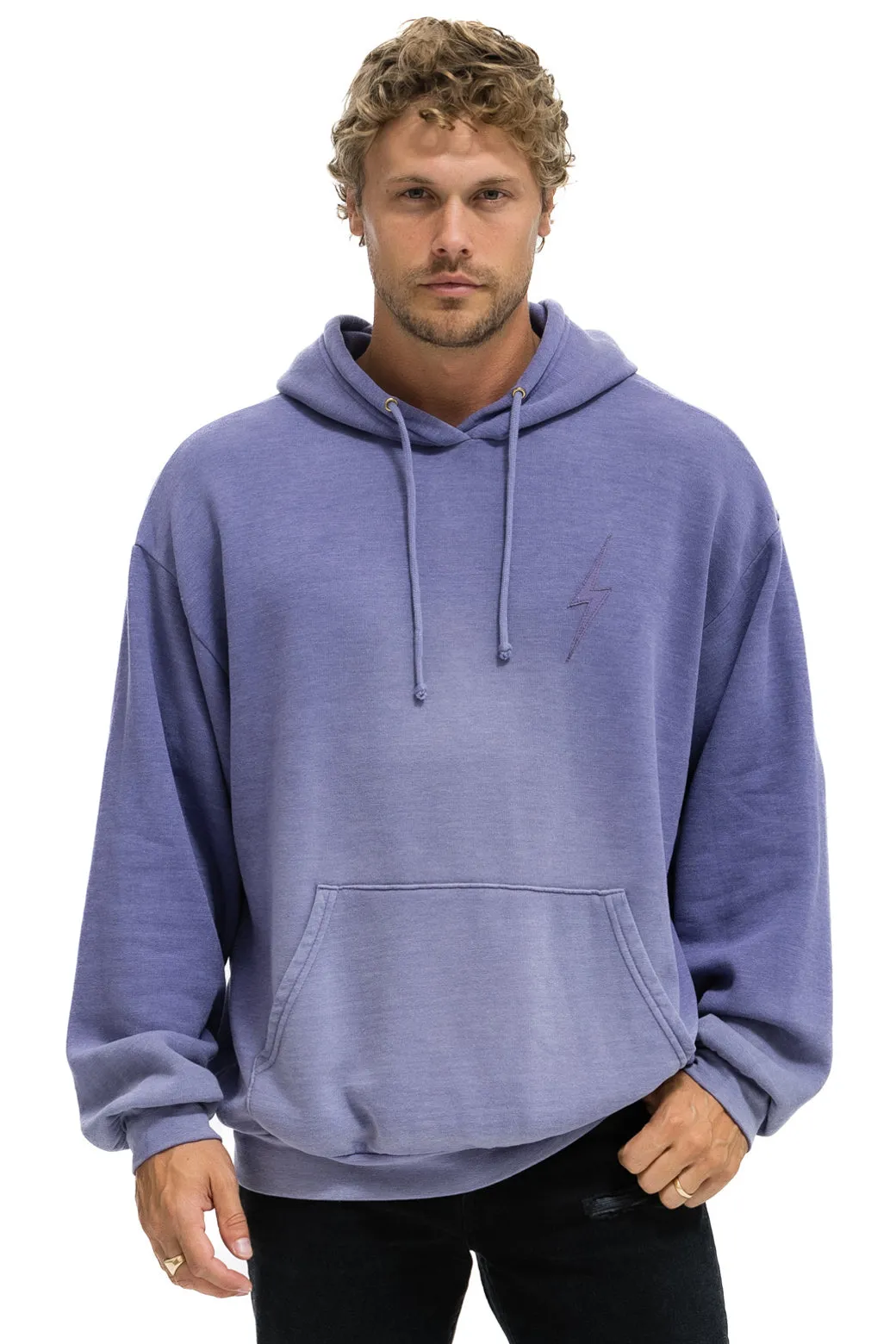 BOLT STITCH 2 RELAXED PULLOVER HOODIE - FADED GRAPE sold by Aviator Nation product image thumbnail 4