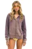 BOLT STITCH 2 ZIP HOODIE - FADED MOCHA sold by Aviator Nation