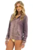 BOLT STITCH 2 ZIP HOODIE - FADED MOCHA sold by Aviator Nation