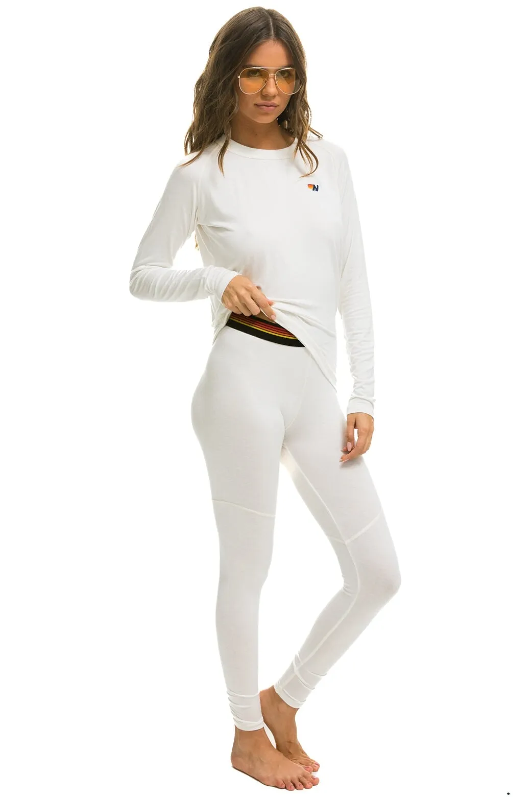MICRO MODAL BASE LAYER BOTTOM - VINTAGE WHITE sold by Aviator Nation product image thumbnail 3