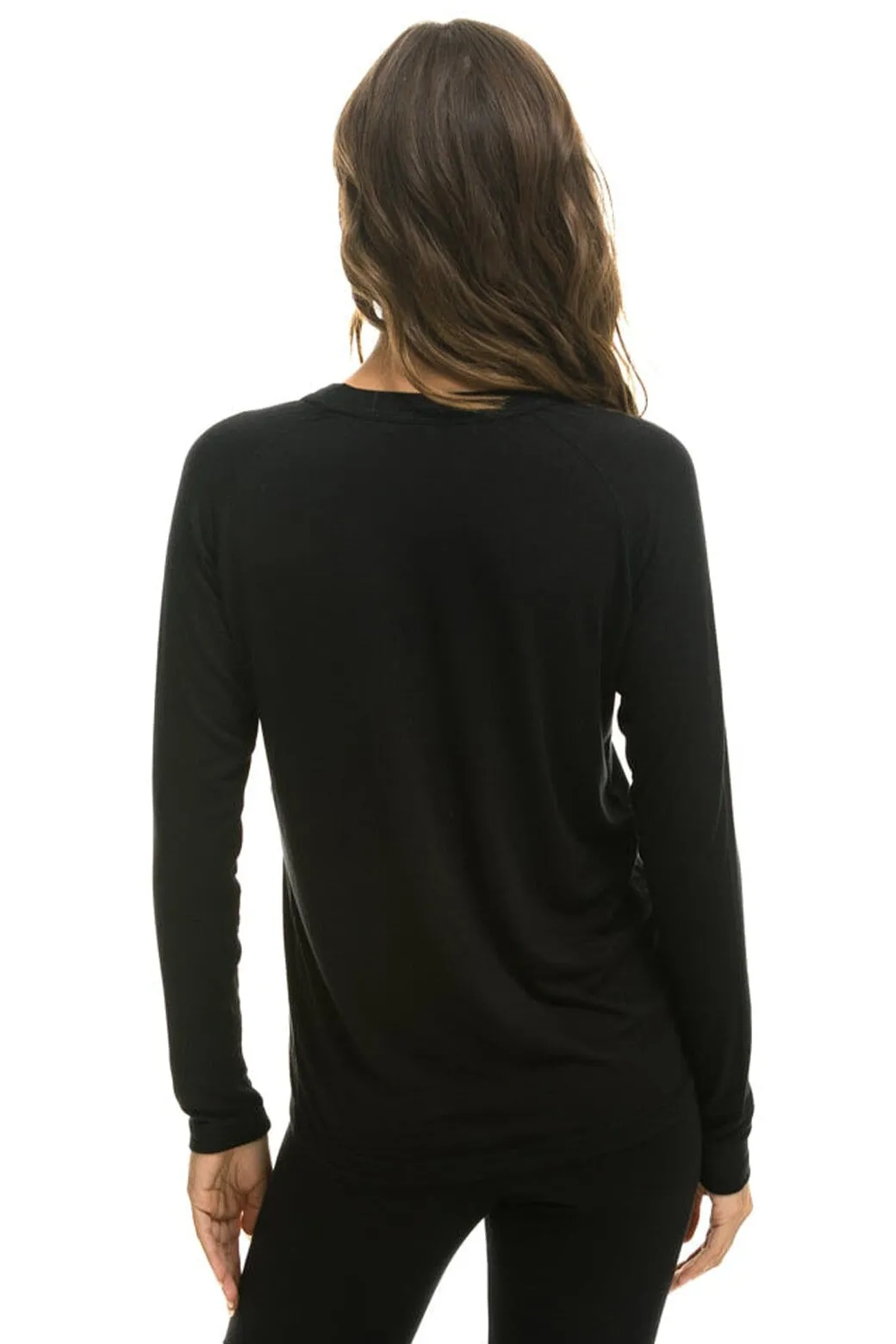 MICRO MODAL BASE LAYER TOP - BLACK sold by Aviator Nation product image thumbnail 3
