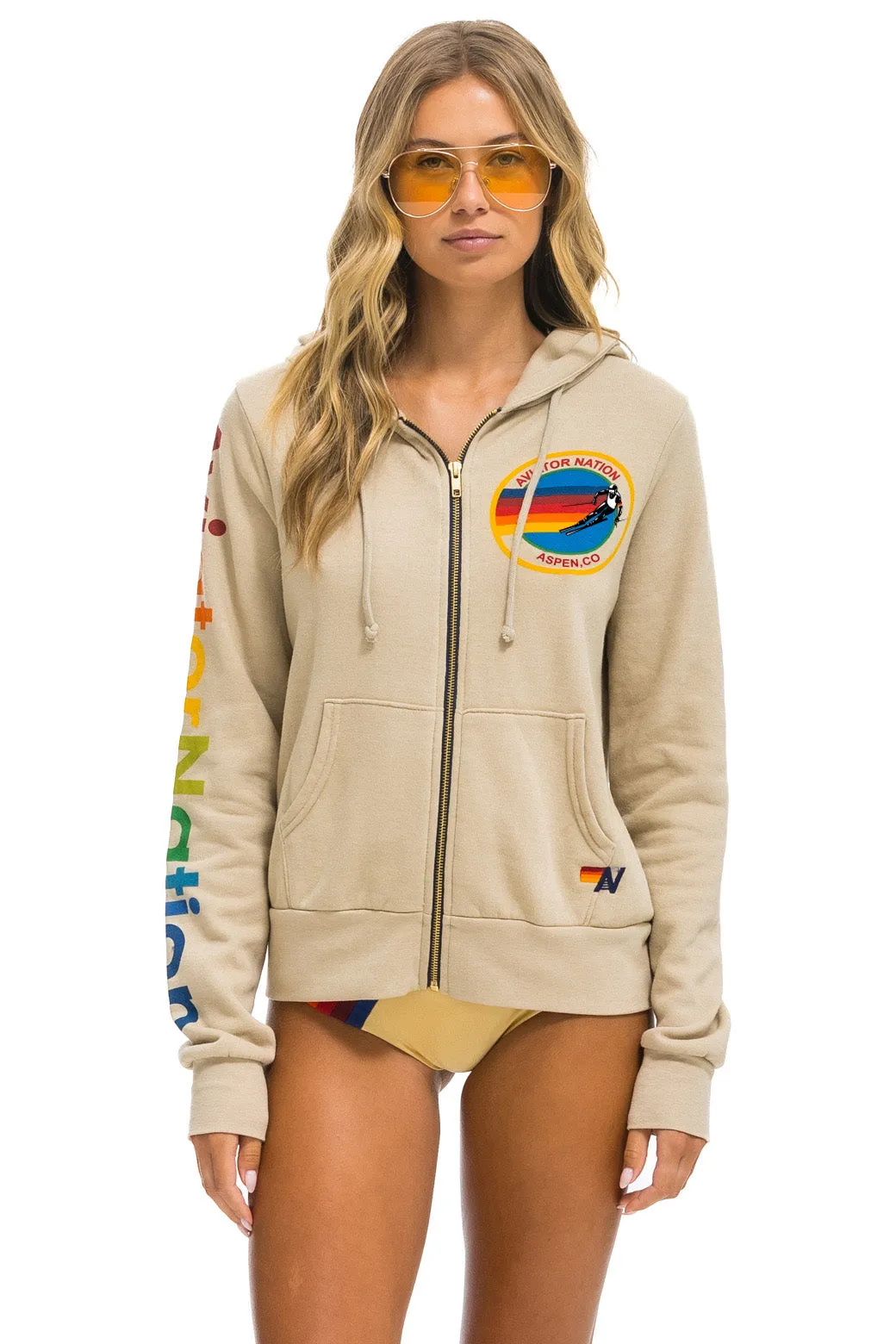 AVIATOR NATION ASPEN HOODIE - SAND sold by Aviator Nation
