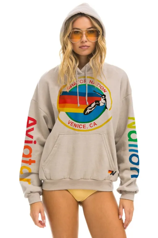 MEMBER EXCLUSIVE: AVIATOR NATION  RELAXED PULLOVER HOODIE - SAND sold by Aviator Nation