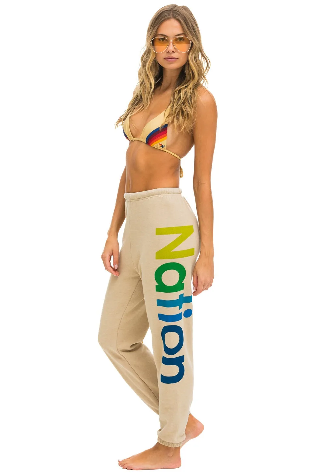 MEMBER EXCLUSIVE: AVIATOR NATION 2 SWEATPANTS - SAND sold by Aviator Nation product image thumbnail 2
