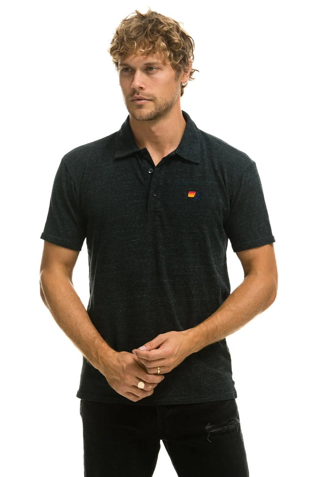 MEMBER EXCLUSIVE: AVIATOR NATION POLO - CHARCOAL sold by Aviator Nation product image thumbnail 2