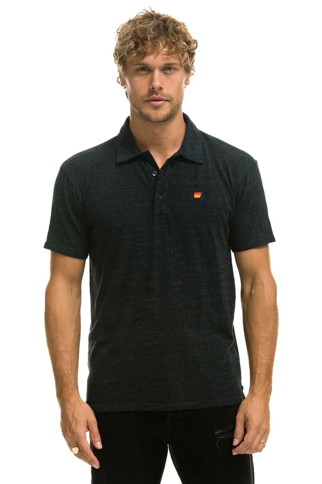 MEMBER EXCLUSIVE: AVIATOR NATION POLO - CHARCOAL sold by Aviator Nation