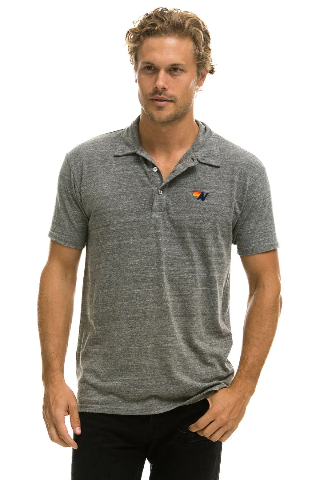 MEMBER EXCLUSIVE: AVIATOR NATION POLO - HEATHER GREY sold by Aviator Nation product image thumbnail 2
