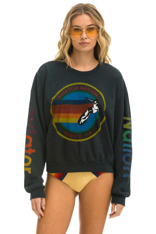 MEMBER EXCLUSIVE: AVIATOR NATION RELAXED CREW SWEATSHIRT - CHARCOAL sold by Aviator Nation