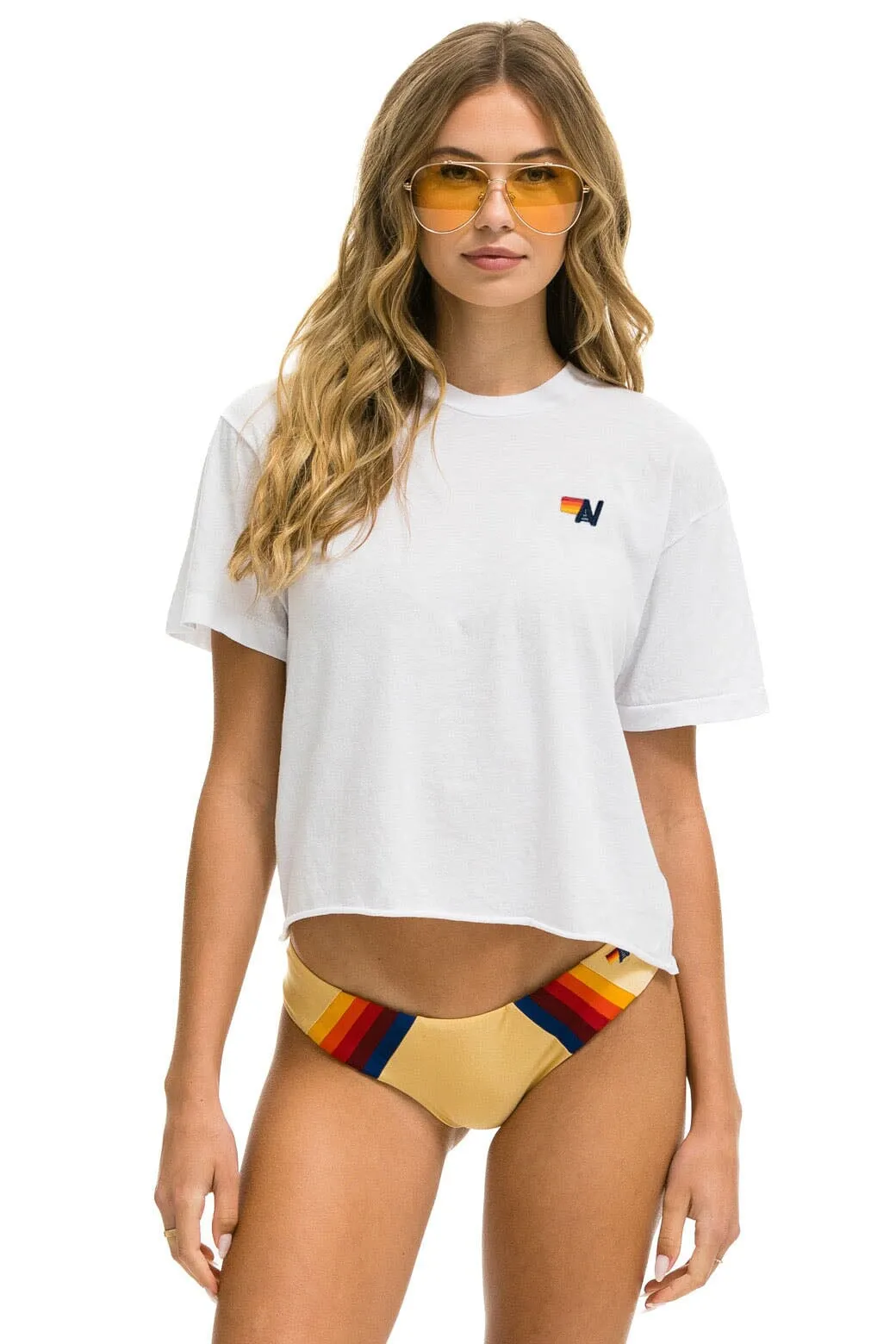 MEMBER EXCLUSIVE: BASIC BOYFRIEND TEE - WHITE sold by Aviator Nation