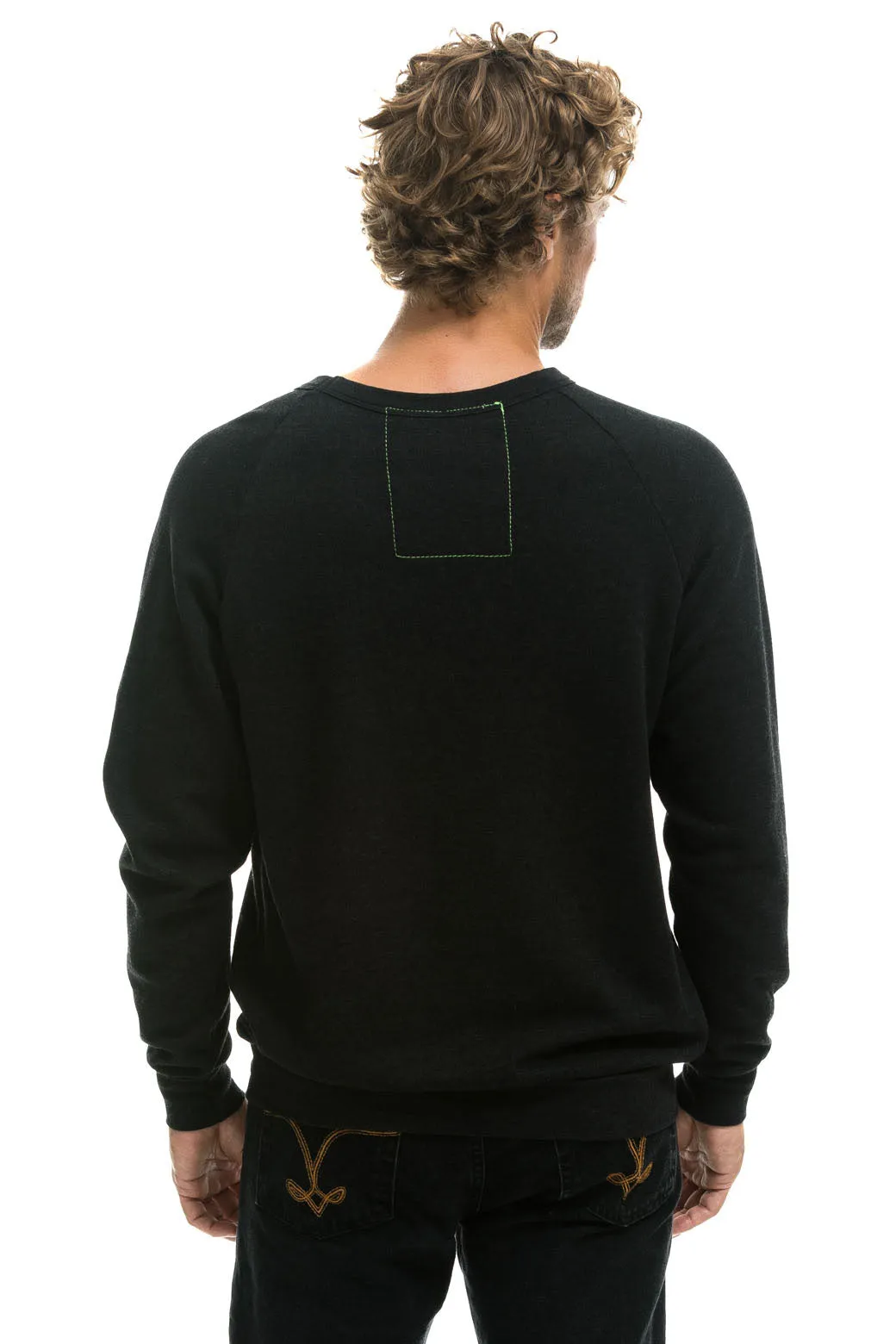 MEMBER EXCLUSIVE: BOLT CREW SWEATSHIRT - BLACK // NEON PINK sold by Aviator Nation product image thumbnail 4