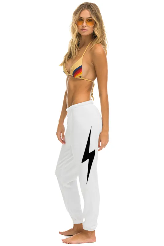 MEMBER EXCLUSIVE: BOLT SWEATPANTS - WHITE sold by Aviator Nation