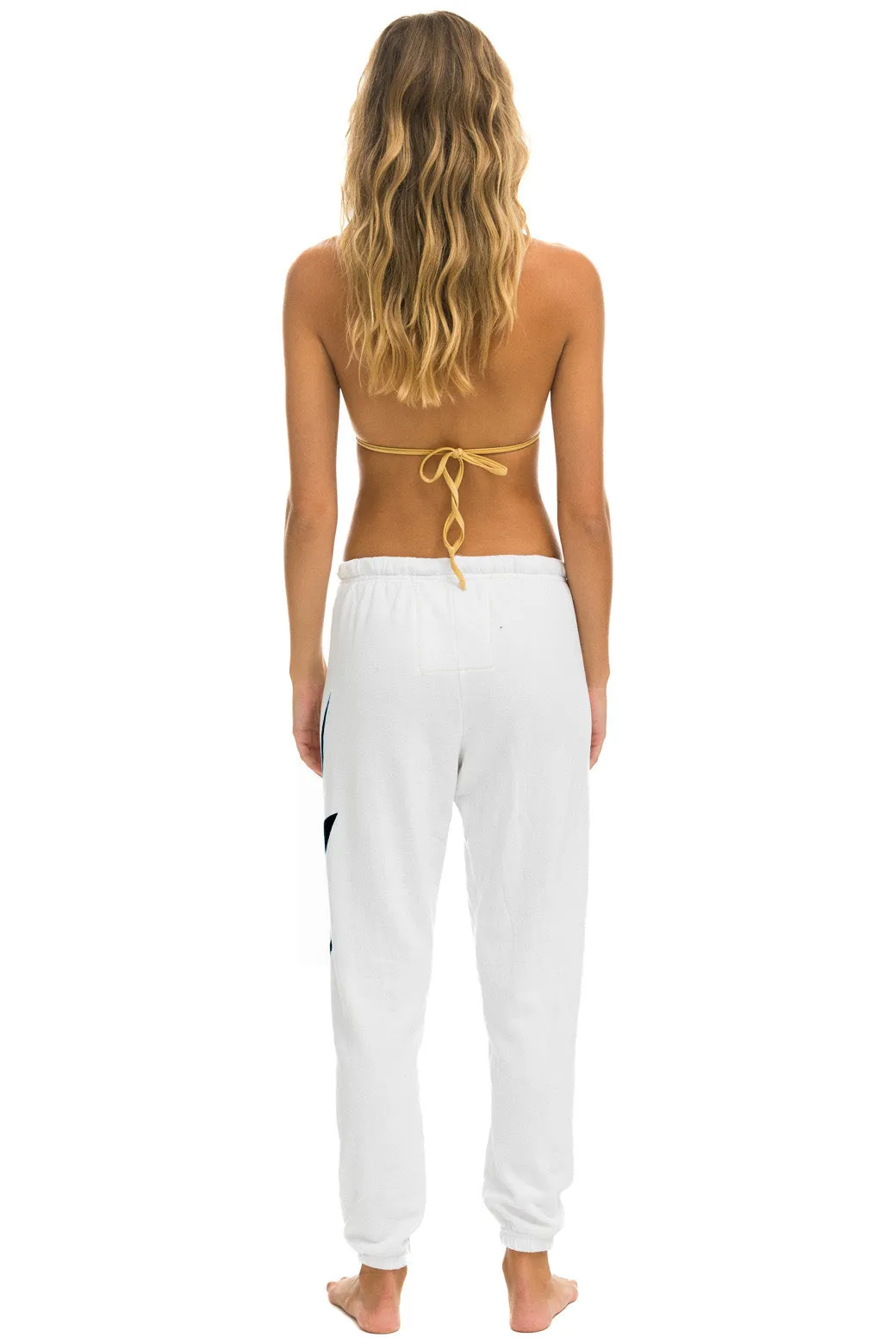 MEMBER EXCLUSIVE: BOLT SWEATPANTS - WHITE sold by Aviator Nation product image thumbnail 4